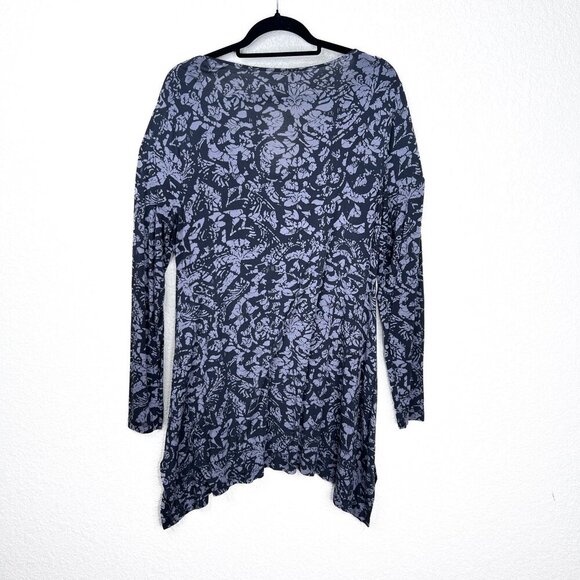 Soft Surroundings Lavender Gray Boho Print Tunic High-Low Hem Size M - Picture 2 of 4